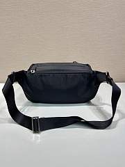Prada Re-Nylon Leather Shoulder Bag Black 27x18x7cm - 3