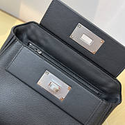 Hermes Mini Kelly 24/24 Black Silver Bag 21cm - 6