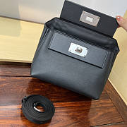 Hermes Mini Kelly 24/24 Black Silver Bag 21cm - 2