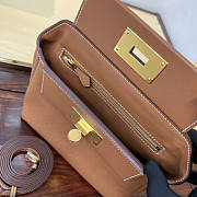 Hermes Mini Kelly 24/24 Brown Gold Bag 21cm - 5