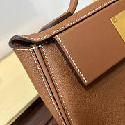 Hermes Mini Kelly 24/24 Brown Gold Bag 21cm - 3