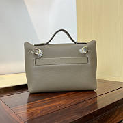 Hermes Mini Kelly 24/24 Grey Gold Bag 21cm - 4