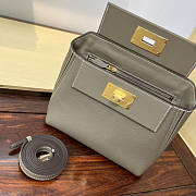 Hermes Mini Kelly 24/24 Grey Gold Bag 21cm - 2