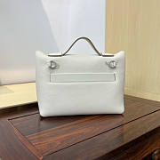 Hermes Mini Kelly 24/24 White Silver Bag 21cm - 5