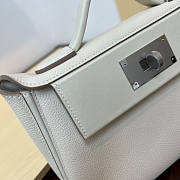 Hermes Mini Kelly 24/24 White Silver Bag 21cm - 4