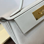 Hermes Mini Kelly 24/24 White Gold Bag 21cm - 6