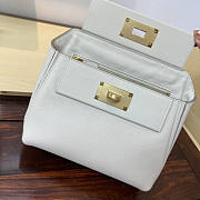 Hermes Mini Kelly 24/24 White Gold Bag 21cm - 5