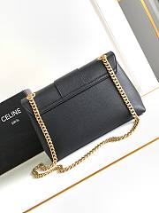 Celine Medium Victoire Bag Calfskin Black 25x15x8cm - 4