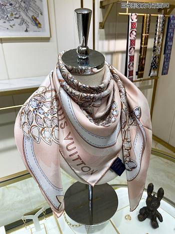 Louis Vuitton LV Pink Scarf 90x90cm