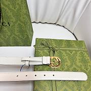 Gucci White Gold Belt 2.5cm - 5