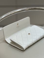 Chanel 23A White Caviar Long Wallet 19x3x10cm - 5