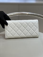 Chanel 23A White Caviar Long Wallet 19x3x10cm - 3