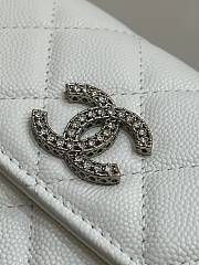 Chanel 23A White Caviar Long Wallet 19x3x10cm - 2