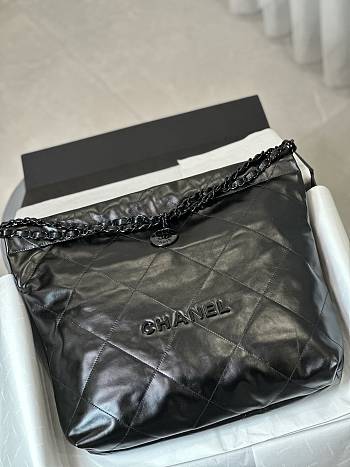 Chanel 22 Handbag Full Black 37 × 35 × 7 cm