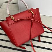 Celine Nano Belt Bag Grained Calfskin Red 20x20x10cm - 3