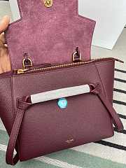 Celine Nano Belt Bag Grained Calfskin Red Wine 20x20x10cm - 3