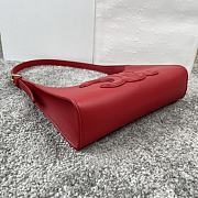 Celine Shoulder Bag Cuir Triomphe Smooth Calfskin Red 24x13x5cm - 5