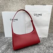 Celine Shoulder Bag Cuir Triomphe Smooth Calfskin Red 24x13x5cm - 2