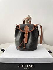 Celine Mini Backpack Folco Triomphe Canvas 20x10x18.5cm - 1