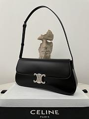 Celine Medium Lola Bag Shiny Calfskin Black 28x12x5cm - 4