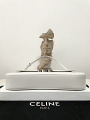 Celine Medium Lola Bag Shiny Calfskin White 28x12x5cm - 2