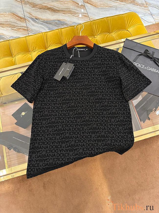 Dolce & Gabbana Black T-Shirt With Logo - 1