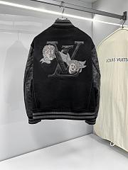 Louis Vuitton LV Wool Monogram Leather Black Jacket - 2