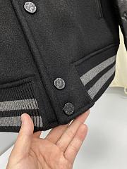 Louis Vuitton LV Wool Monogram Leather Black Jacket - 4