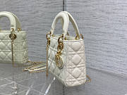 Dior Mini Lady Bag White 17cm - 2