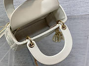 Dior Mini Lady Bag White 17cm - 3