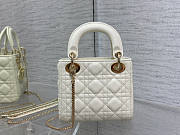 Dior Mini Lady Bag White 17cm - 4