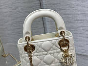 Dior Mini Lady Bag White 17cm - 6