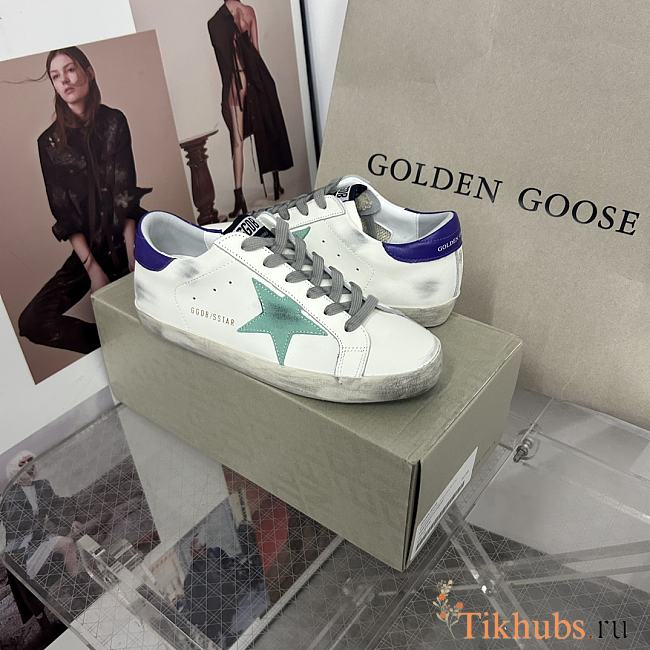 Golden Goose Superstar Green Purple Sneaker - 1