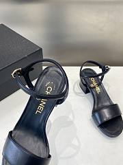 Chanel Black Sandal Heel 5cm - 5