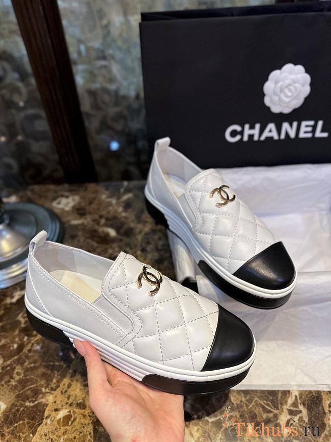 Chanel Interlocking CC Logo Sneakers White - 1