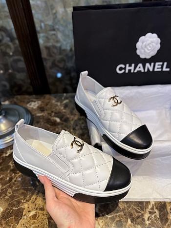 Chanel Interlocking CC Logo Sneakers White