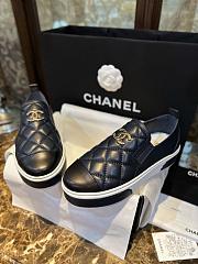 Chanel Interlocking CC Logo Sneakers Navy Blue - 2