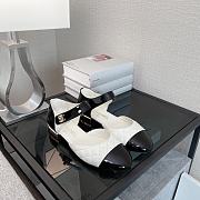 Chanel Mary Janes Patent Calfskin And Lambskin White - 1