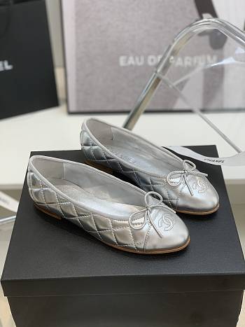 Chanel Ballerina Flat Silver 02