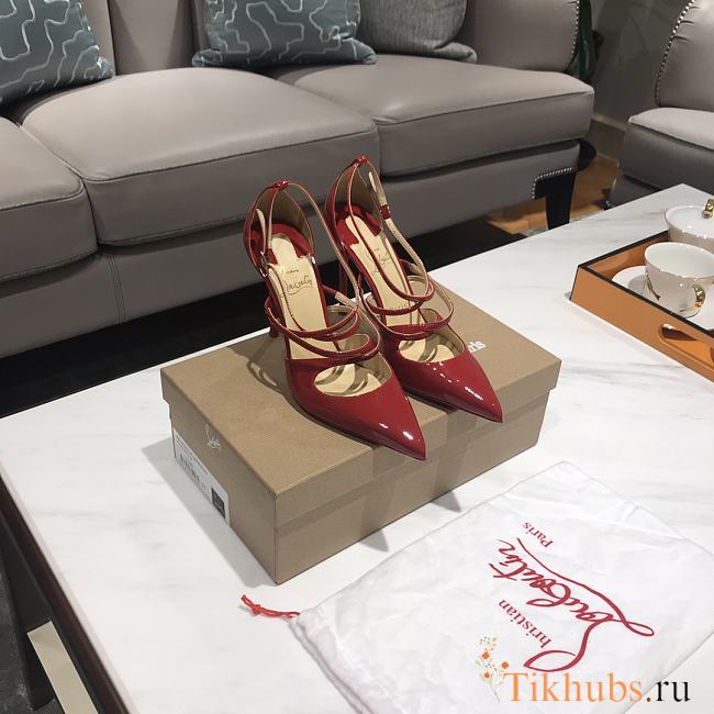 Christian Louboutin Crossfliketa 100 Heel Patent Red - 1