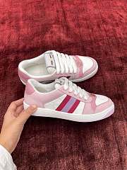 Gucci Screener Low-Top Sneakers White Pink  - 1