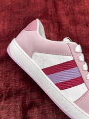 Gucci Screener Low-Top Sneakers White Pink  - 4