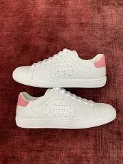 Gucci Ace Interlocking G Logo Sneakers White Pink - 1