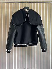 Givenchy Mixed Media Logo Wool Blend Varsity Jacket - 3