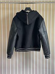 Givenchy Mixed Media Logo Wool Blend Varsity Jacket - 4