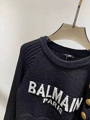 Balmain Logo Intarsia Wool-blend Sweater - 3