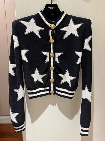 Balmain Black White Cardigan