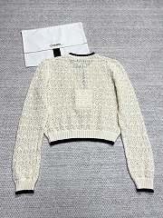 Chanel White Crew Neck White Long Sleeves - 4