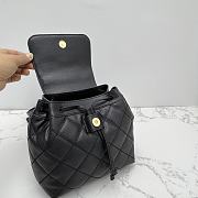 Tory Burch Willa Leather Black Backpack 24x12x21cm - 2
