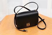 Loewe Small Goya Bag Silk Calfskin Black 19x13.5x6cm - 3